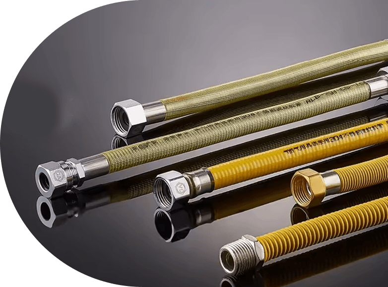 Kovově zabalená z nerezová oceli zvlněná plynová hadice ZLR-14